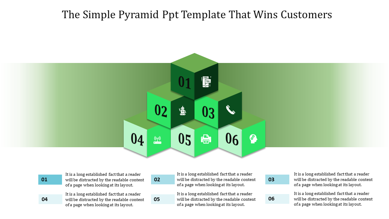 Free - Pyramid PPT Template - 3d